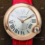 Super Clone Cartier Ballon Bleu De 30mm Watch Rose Gold Silver Face_th.jpg